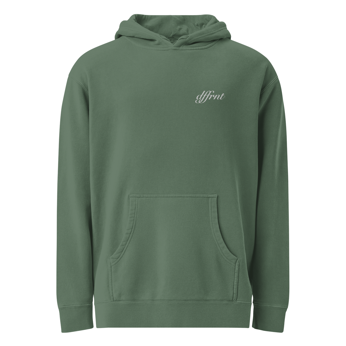 DFFRNT SCRIPT UNISEX PIGMENT-DYED HOODIE