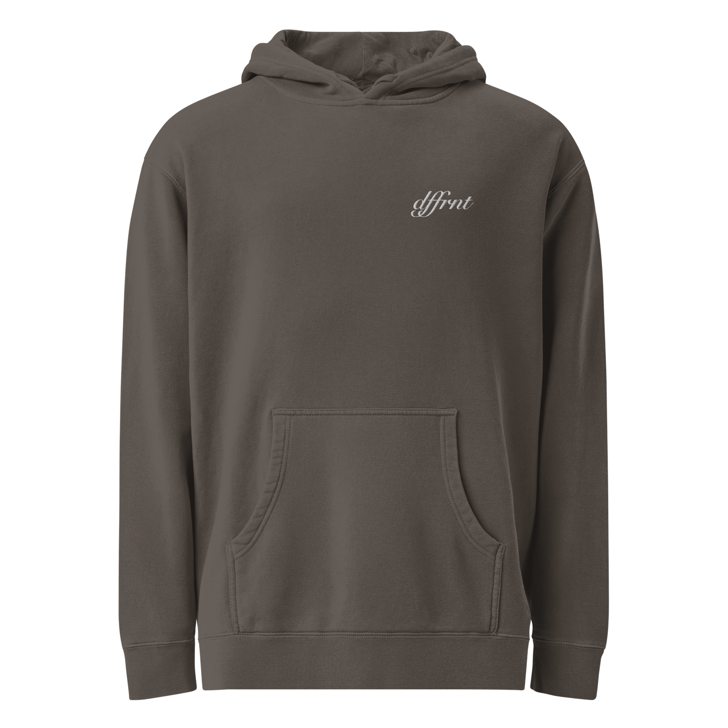DFFRNT SCRIPT UNISEX PIGMENT-DYED HOODIE