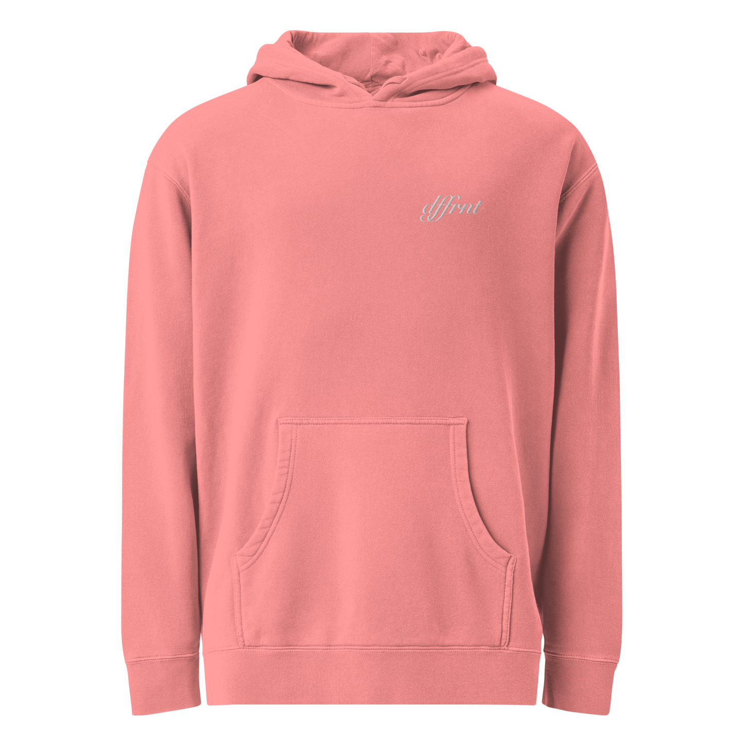 DFFRNT SCRIPT UNISEX PIGMENT-DYED HOODIE