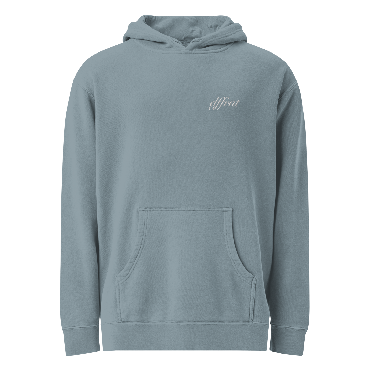 DFFRNT SCRIPT UNISEX PIGMENT-DYED HOODIE