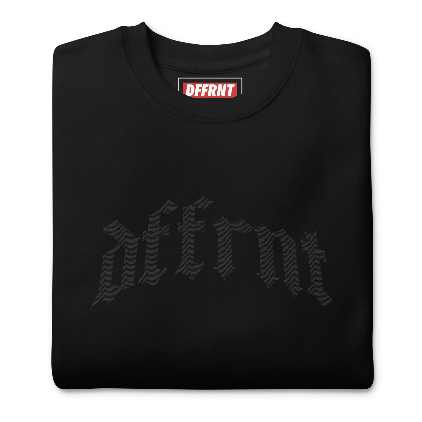 BLK ON BLK DFFRNT SWEATSHIRT