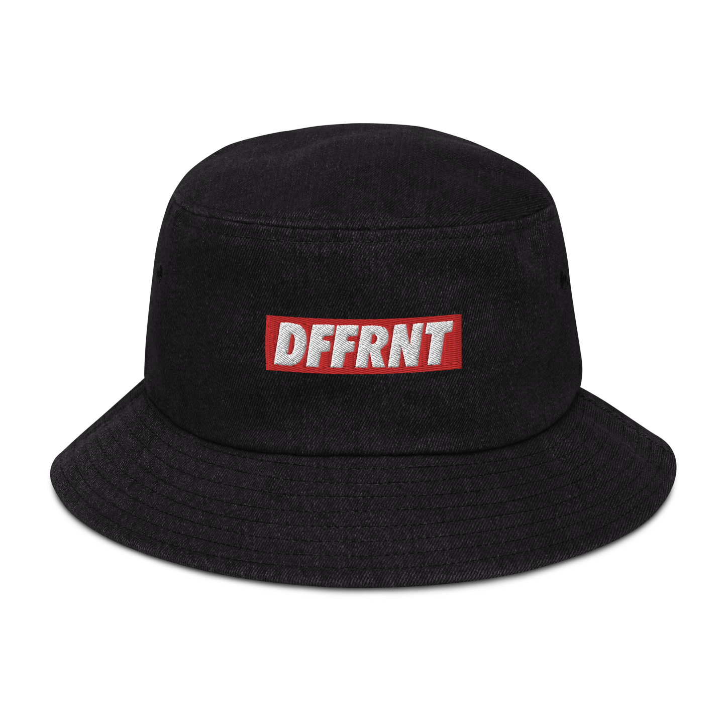"DFFRNT" DENIM BUCKET HAT