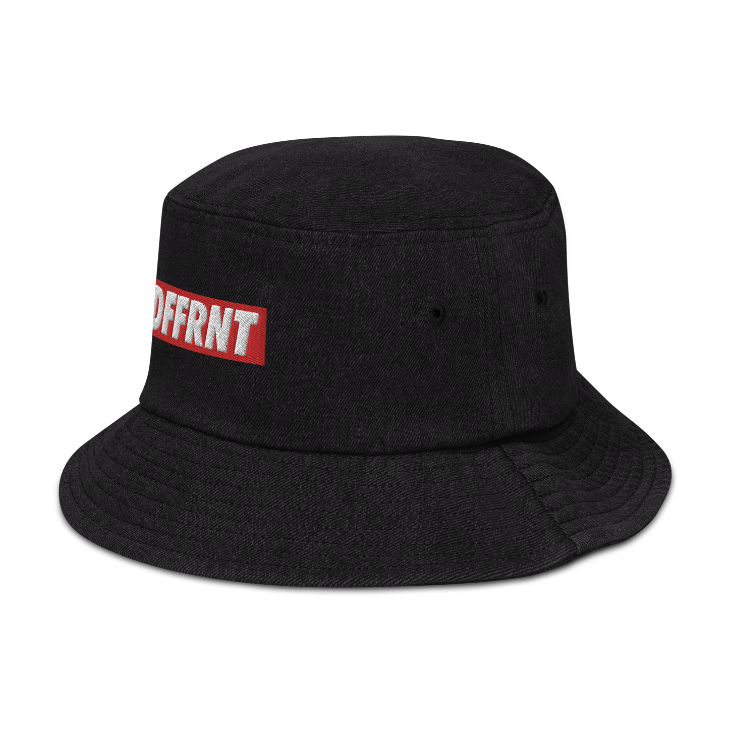 "DFFRNT" DENIM BUCKET HAT