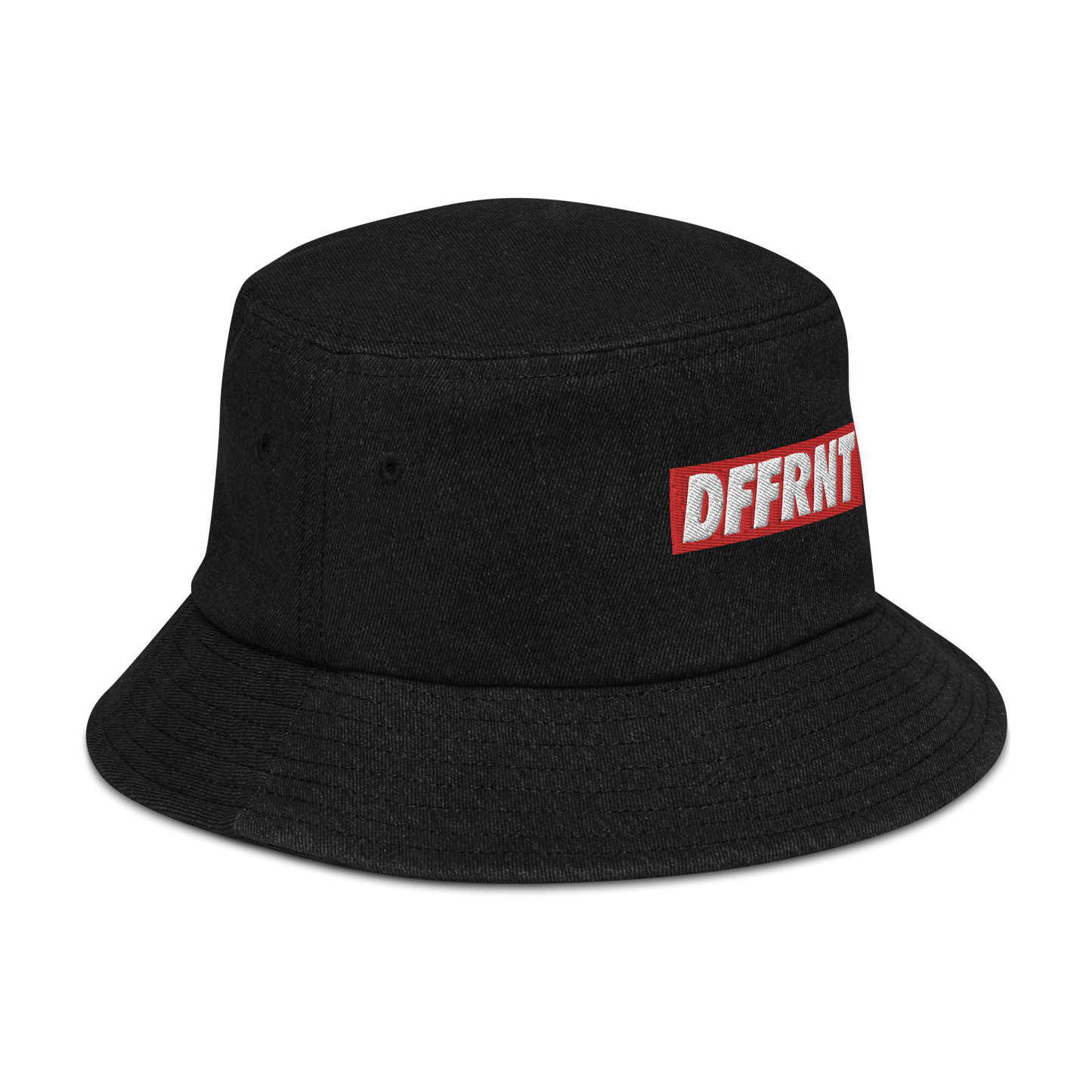 "DFFRNT" DENIM BUCKET HAT