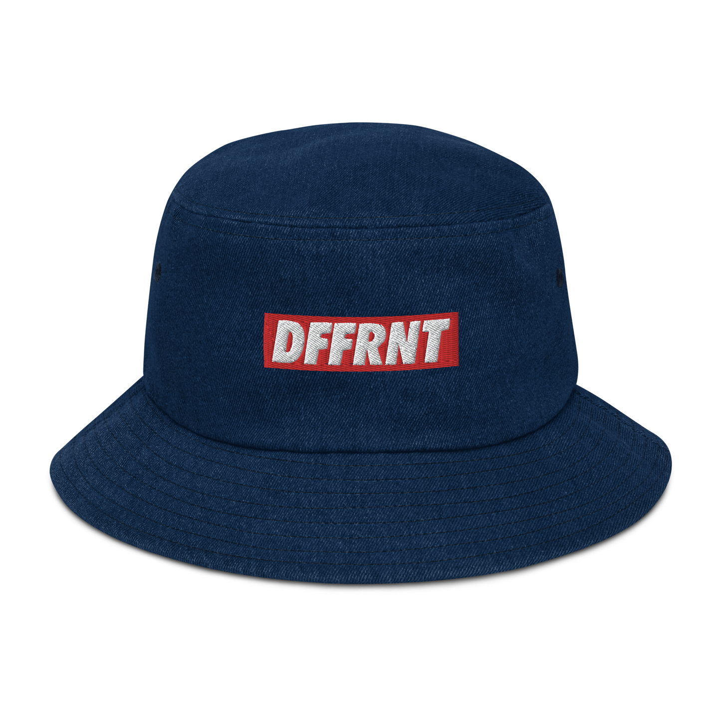 "DFFRNT" DENIM BUCKET HAT