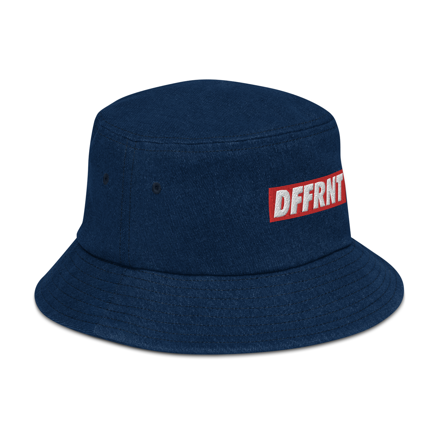 "DFFRNT" DENIM BUCKET HAT
