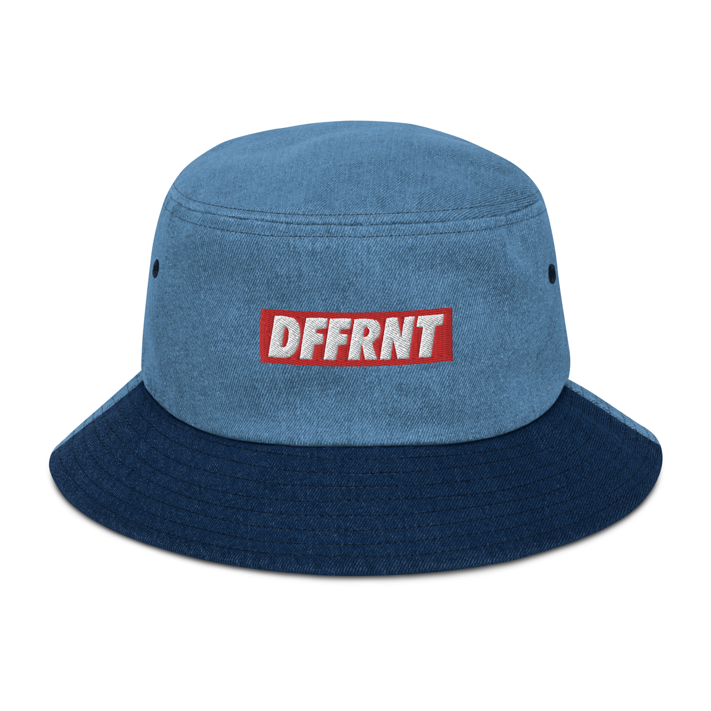 "DFFRNT" DENIM BUCKET HAT