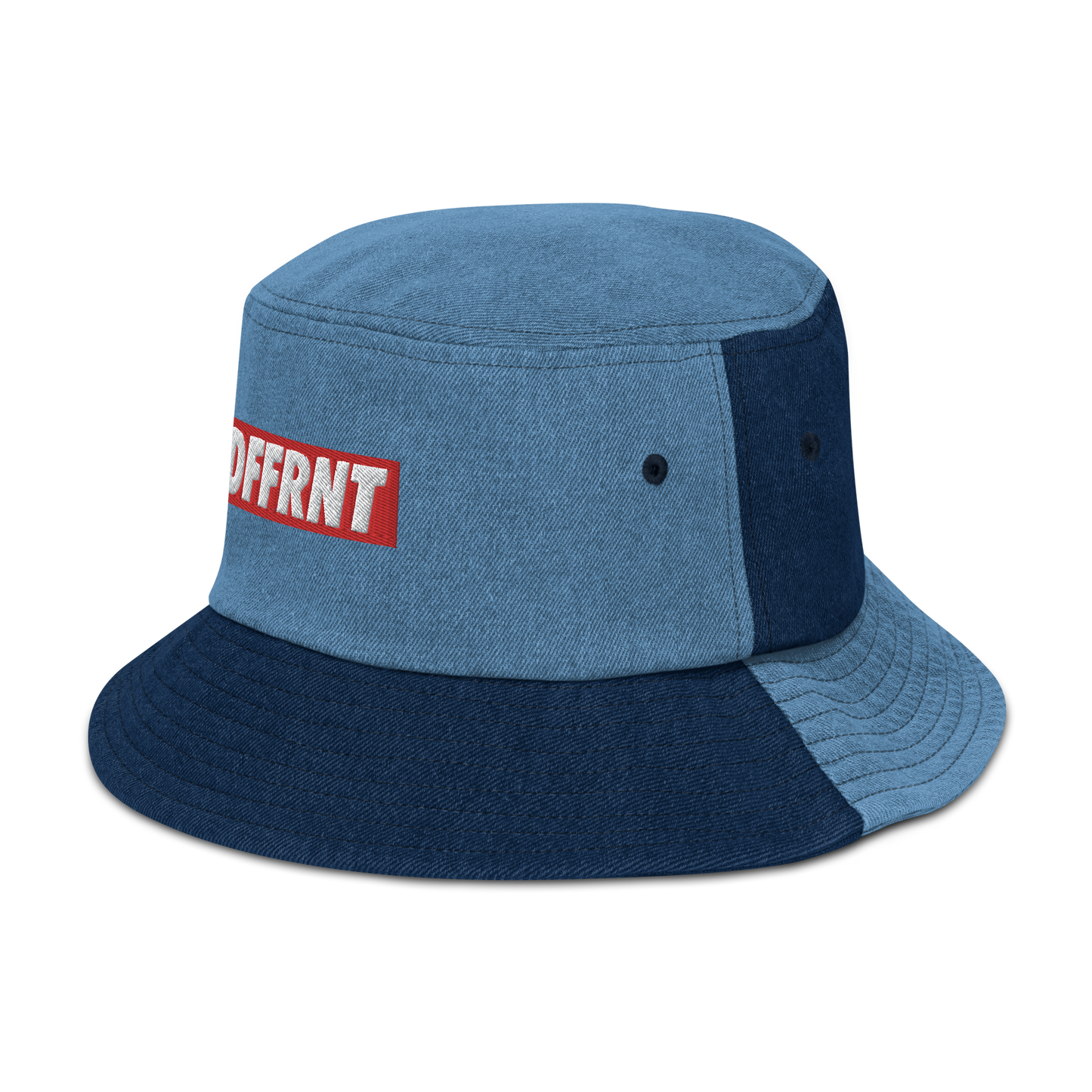"DFFRNT" DENIM BUCKET HAT