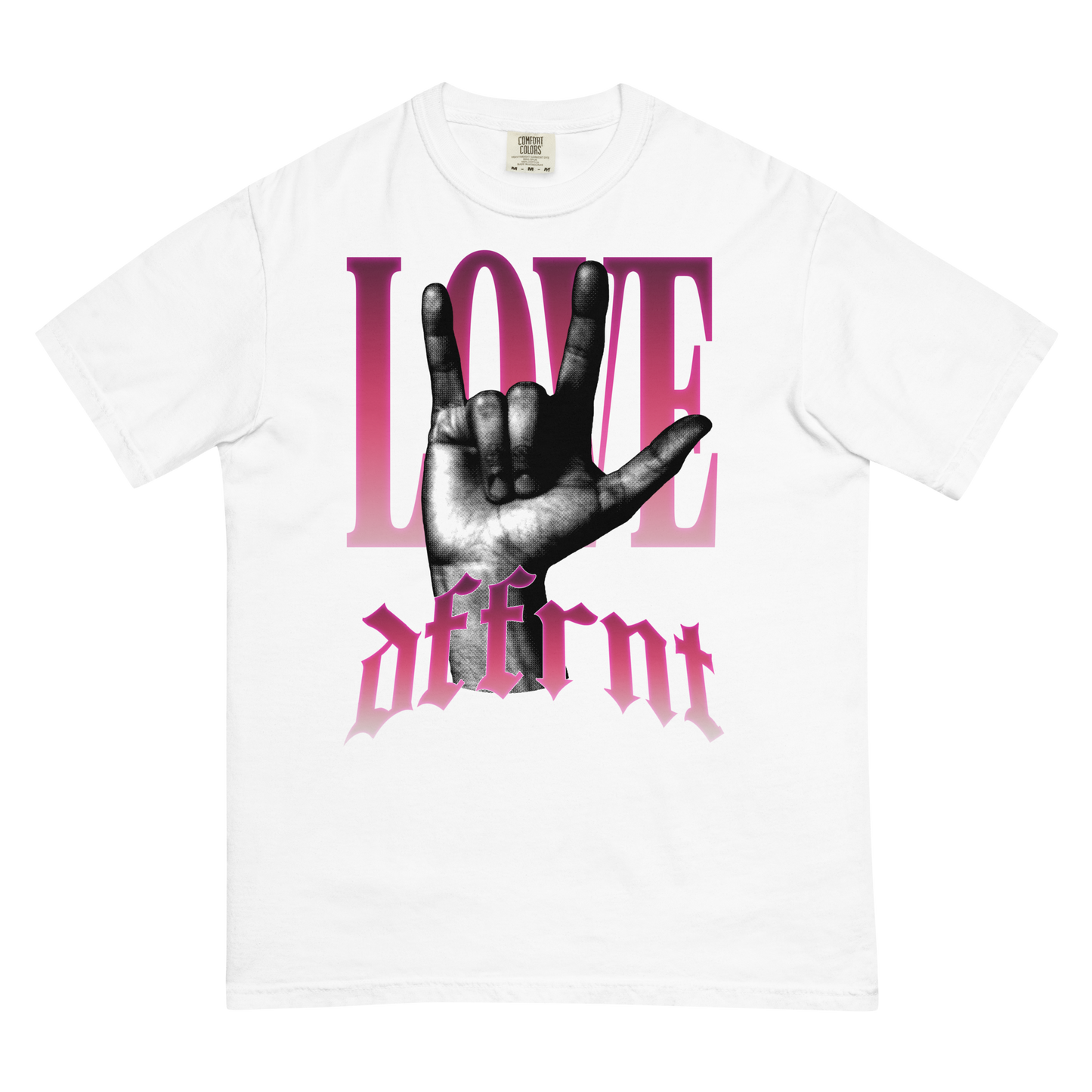 "LOVE DFFRNT" MEN’S GARMENT-DYED HEAVYWEIGHT T-SHIRT
