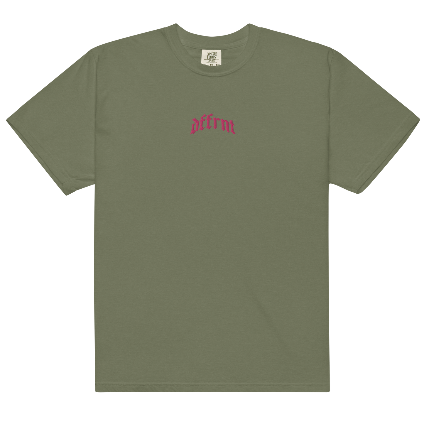 DFFRNT GARMENT-DYED HEAVYWEIGHT T-SHIRT (CENTER LOGO)