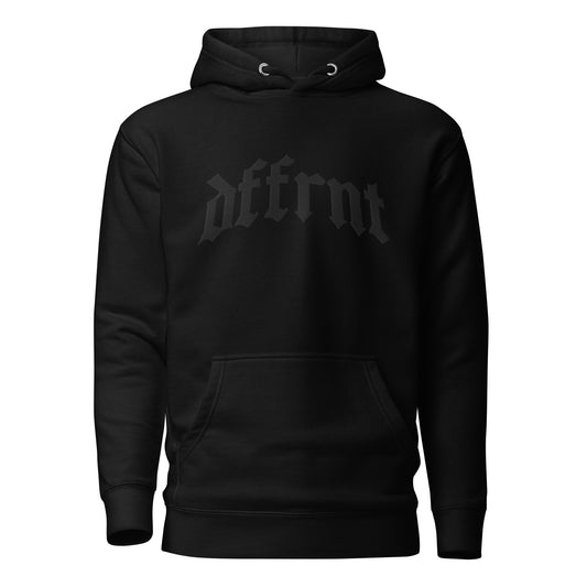 BLK ON BLK DFFRNT HOODIE