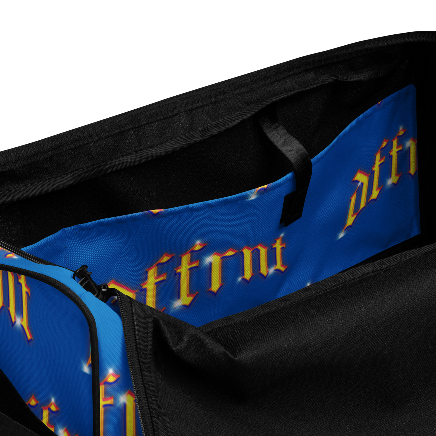 "DFFRNT" BY OYG YELL DUFFLE BAG