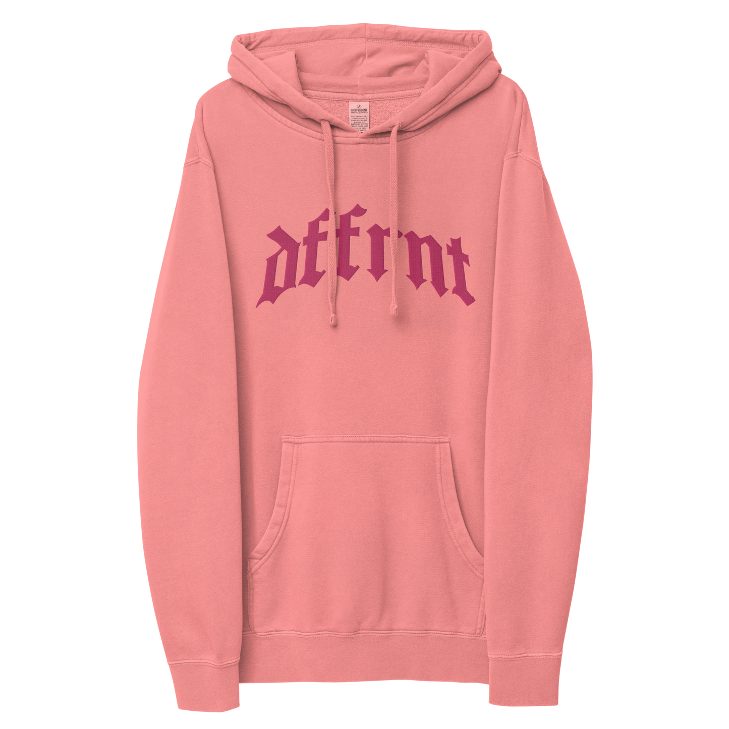 "DFFRNT PINK" BY OYG PIGMENT-DYED HOODIE