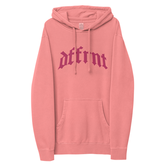 "DFFRNT PINK" BY OYG PIGMENT-DYED HOODIE